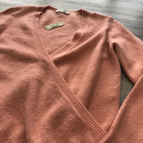 Wrap-Front Pullover Sweater - Picture 3 of 3